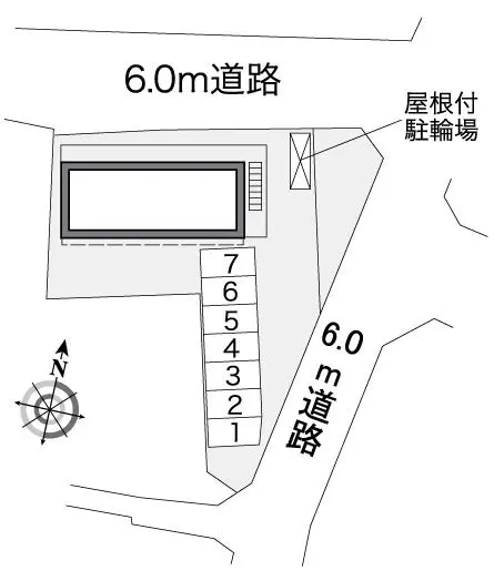 ★手数料０円★岡山市中区神下　月極駐車場（LP）